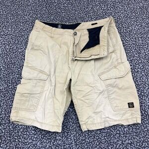Volcom Cargo Shorts Men‎ 33 Beige Chino Outdoor Pockets Adult